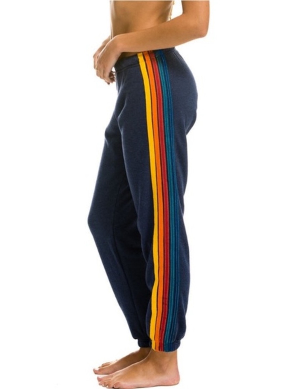 Aviator Nation Stripe Sweatpants in Navy